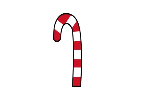 Festive christmas candy cane in and out animation Video stock 80253723