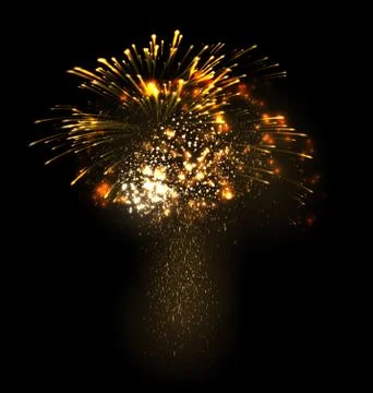 Festive Christmas grandiose firework explode Stock Illustration
