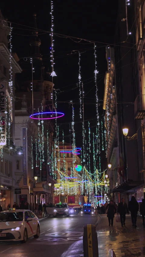 Festive Christmas illuminations Stock Footage 324509190