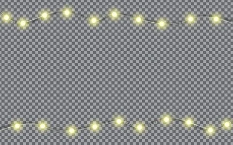 Festive Christmas lights. Decoration element for postcards, invitations, ba.. Stock Illustration