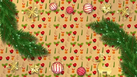 Festive Christmas pattern background Stock Footage 321198967