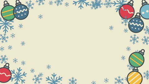 Festive Christmas Pattern with Baubles and Snowflakes for Holiday Decor Stock Footage 319387432