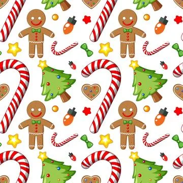 Festive Christmas Pattern Illustration 库存插图