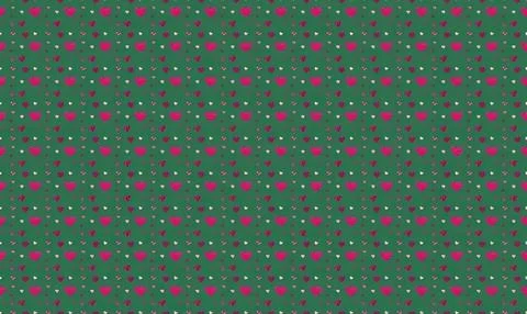 Festive christmas pattern with red, green, and gold dots Stock Illustration