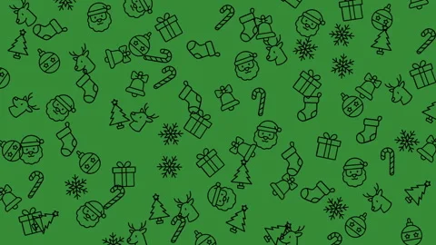 Festive Christmas Pattern with Santa Claus Snowflakes and Holiday Gifts Stock Footage 319323102