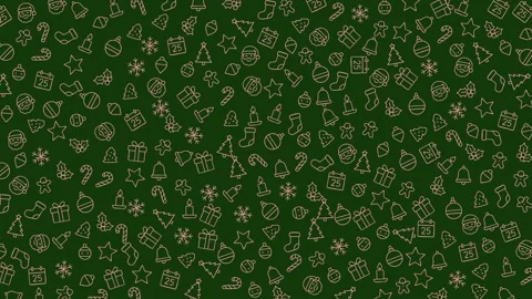 Festive Christmas Pattern with Small Gifts Candy Canes and Stars for Holida.. Stock Footage 320819447