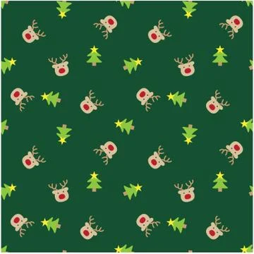 Festive Christmas seamless pattern/print background in vector Stock Illustration