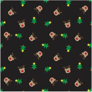 Festive Christmas seamless pattern/print background in vector Stock Illustration