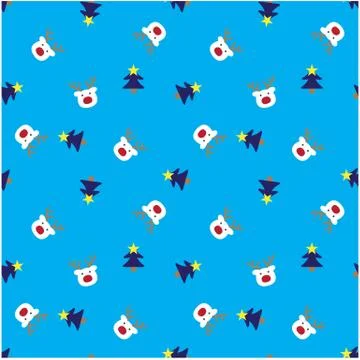 Festive Christmas seamless pattern/print background in vector Stock Illustration