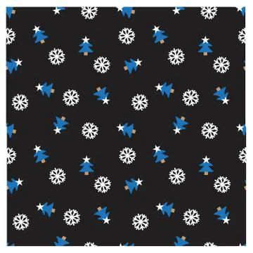 Festive Christmas seamless pattern/print background in vector Stock Illustration