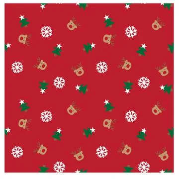 Festive Christmas seamless pattern/print background in vector Stock Illustration