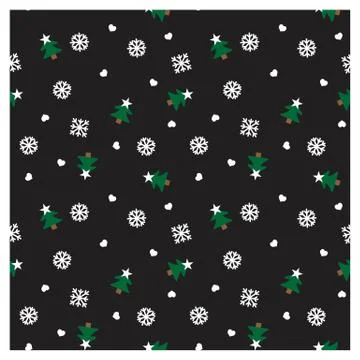 Festive Christmas seamless pattern/print background in vector Illustrazione stock