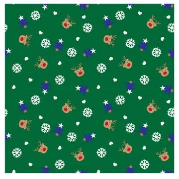 Festive Christmas seamless pattern/print background in vector Illustrazione stock