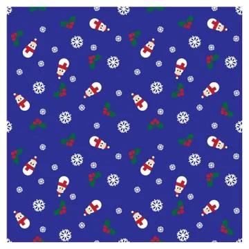 Festive Christmas seamless pattern/print background in vector Illustrazione stock