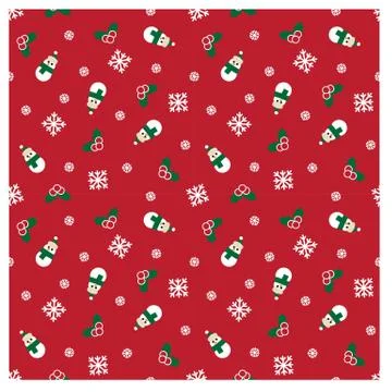 Festive Christmas seamless pattern/print background in vector Illustrazione stock