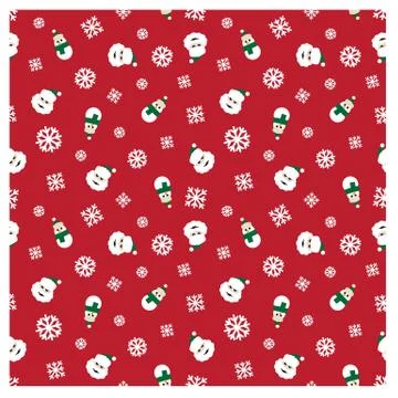 Festive Christmas seamless pattern/print background in vector Stock Illustration