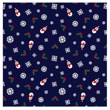 Festive Christmas seamless pattern/print background in vector Illustrazione stock