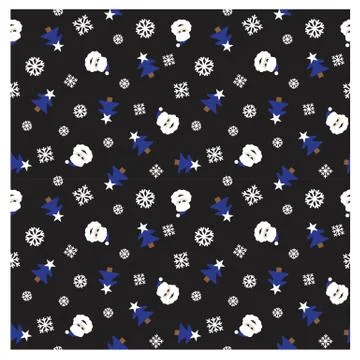 Festive Christmas seamless pattern/print background in vector Illustrazione stock