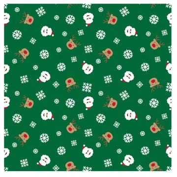 Festive Christmas seamless pattern/print background in vector Stock Illustration