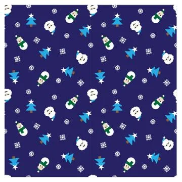 Festive Christmas seamless pattern/print background in vector Illustrazione stock