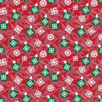 Festive Christmas seamless pattern/print background in vector Stock Illustration
