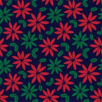 Festive Christmas seamless pattern/print background in vector Illustrazione stock