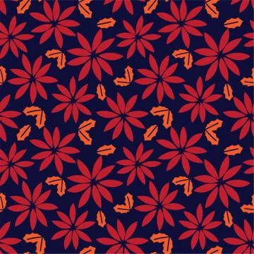 Festive Christmas seamless pattern/print background in vector Stock Illustration