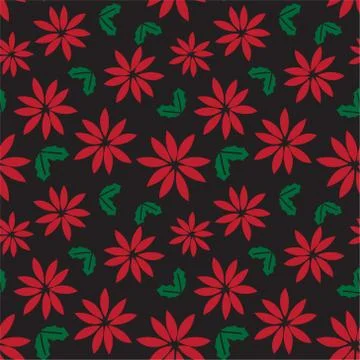 Festive Christmas seamless pattern/print background in vector Stock Illustration