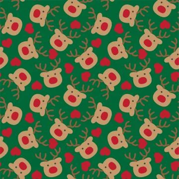 Festive Christmas seamless pattern/print background in vector Illustrazione stock