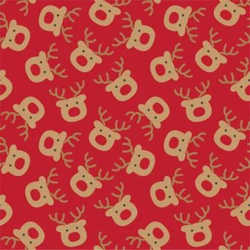 Festive Christmas seamless pattern/print background in vector Illustrazione stock