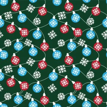 Festive Christmas seamless pattern/print background in vector Illustrazione stock