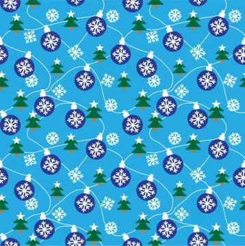 Festive Christmas seamless pattern/print background in vector Stock Illustration