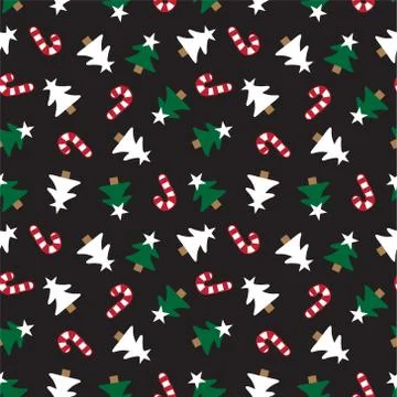 Festive Christmas seamless pattern/print background in vector Illustrazione stock