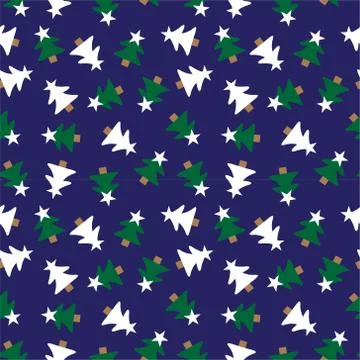 Festive Christmas seamless pattern/print background in vector Illustrazione stock