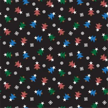 Festive Christmas seamless pattern/print background in vector Stock Illustration