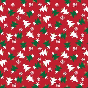 Festive Christmas seamless pattern/print background in vector Stock Illustration