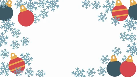 Festive Christmas snowflake pattern with baubles and pinecones for holiday .. Stock Footage 319387341