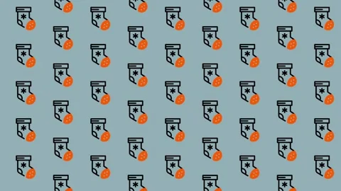 Festive Christmas Socks Pattern - Holiday Background for Creative Projects. Stock Footage 325375904