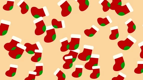 Festive Christmas Stockings Pattern Background for Holiday Cheer. Stock Footage 321851337