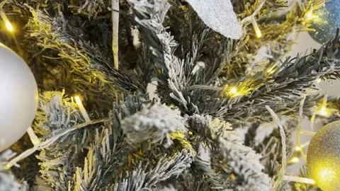 Festive Christmas Tree Decorations Stock Footage 323326557