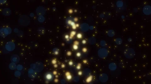 Festive Christmas Tree Lights and Blurred Bokeh Background Stock Footage 293833558