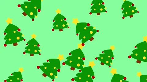 Festive Christmas Tree Pattern Background for Holiday Season. Stock Footage 321851362