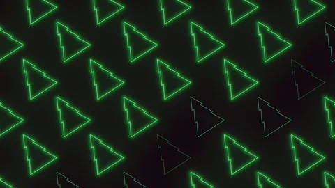 Festive christmas tree pattern with green triangles Stock Footage 274183481