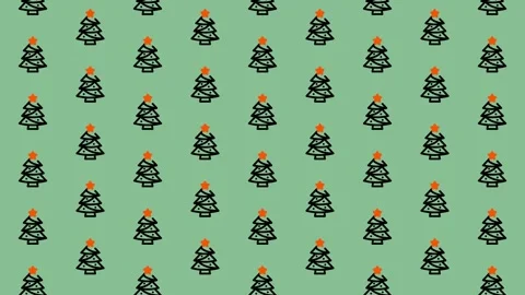 Festive Christmas Tree Pattern - A Holiday Background. Stock Footage 325375892