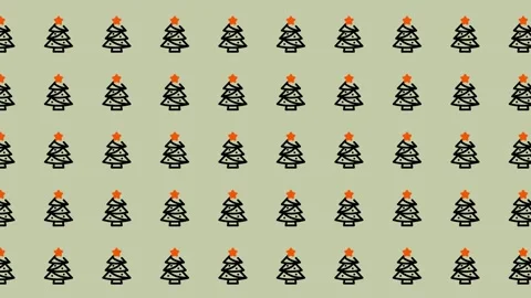 Festive Christmas Tree Pattern - A Holiday Season Delight. Stock Footage 325375909