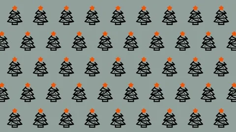 Festive Christmas Tree Pattern - A Holiday Season Background. Video stock 325375918