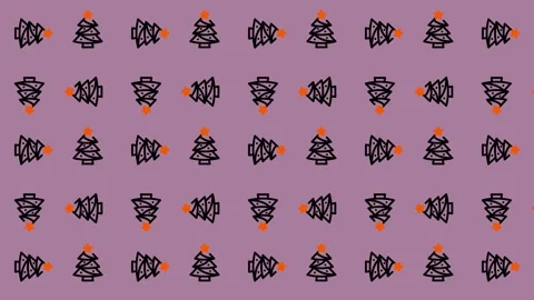 Festive Christmas Tree Pattern - A Holiday Background. Stock Footage 325375957