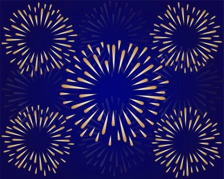 Festive color firework. Vector illustration. Stock Illustration