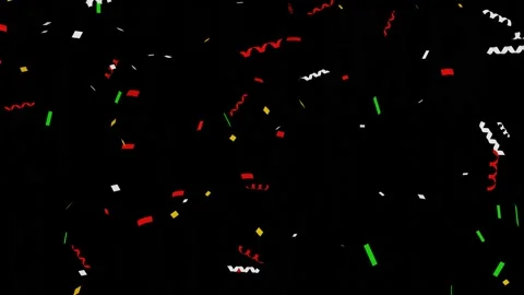 Festive colored confetti falling slowly Stock Footage 166115124