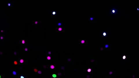 Festive colored defocus lights on dark background Video stock 233209491